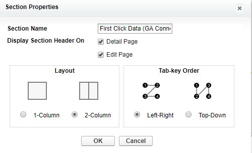 Section Properties Salesforce